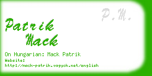 patrik mack business card